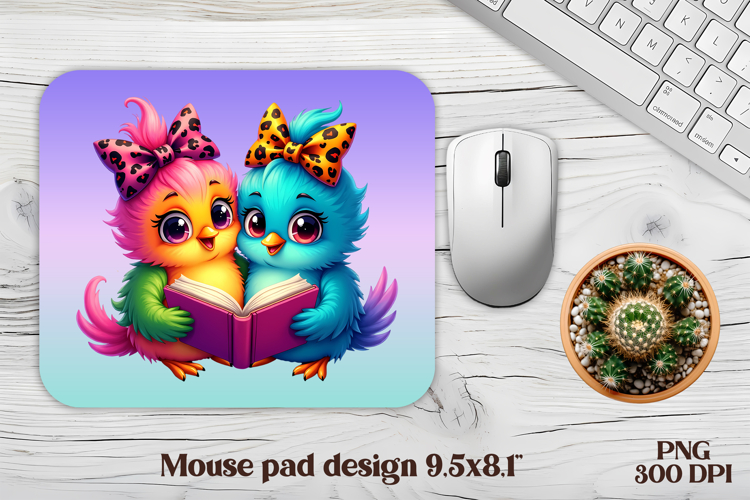 Cute funny bird mouse pad | Animal mouse pad | Mouse mat PNG