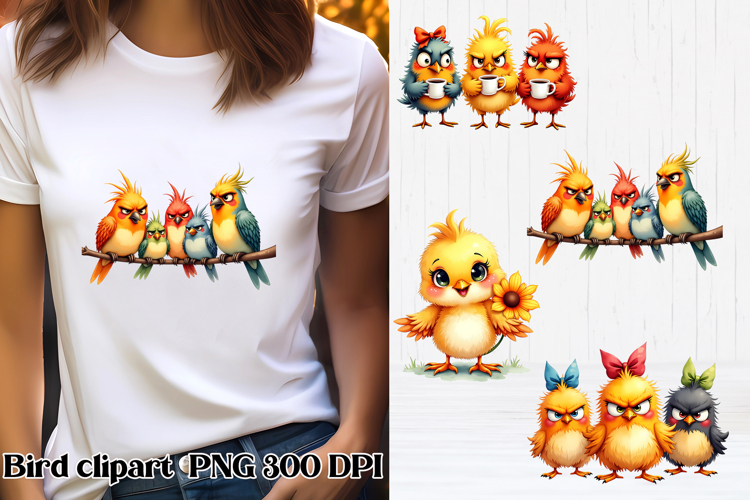 Funny bird clipart PNG | Bird sublimation design