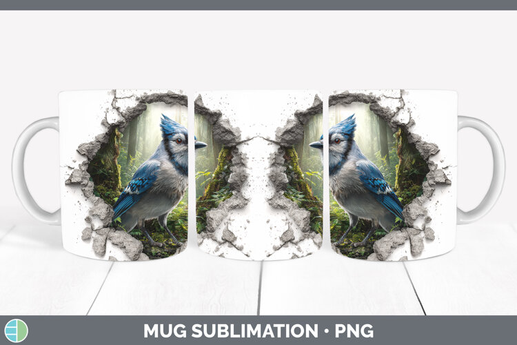 GorgeousBirds 01 3D Hole Mug Wrap design.