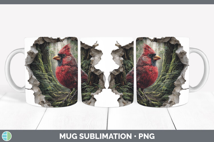 GorgeousBirds 01 3D Hole Mug Wrap design.