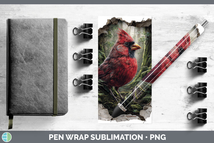 GorgeousBirds 01 3D Hole Pen Wrap design.