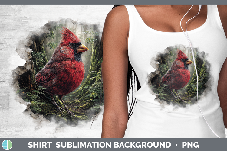 Cardinal Birds 01 3D Hole Shirt Sublimation Design
