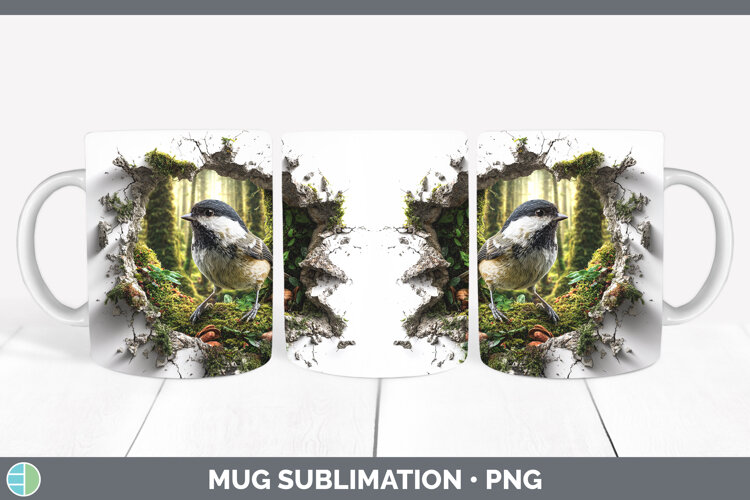 GorgeousBirds 01 3D Hole Mug Wrap design.