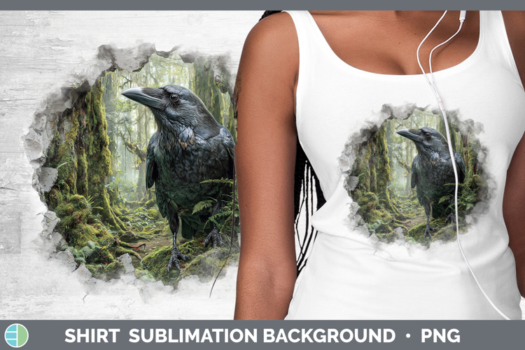 Crow Birds 01 3D Hole Shirt Sublimation Design