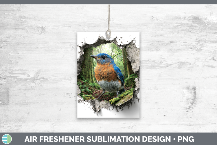 Eastern Bluebird Birds 01 3D Hole Air Freshener Sublimation