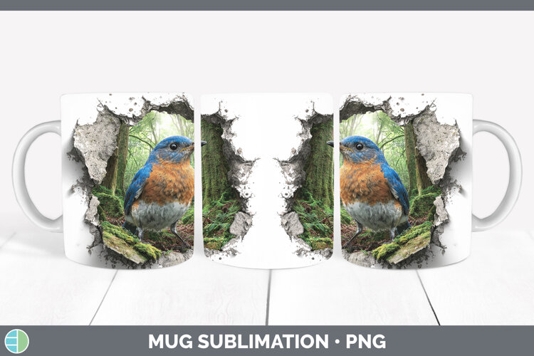 GorgeousBirds 01 3D Hole Mug Wrap design.