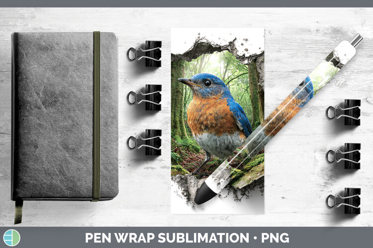 GorgeousBirds 01 3D Hole Pen Wrap design.