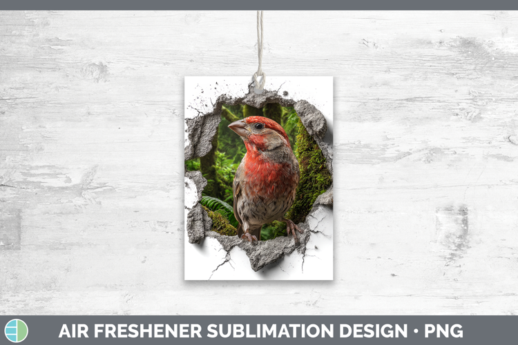 Finch Birds 01 3D Hole Air Freshener Sublimation Design