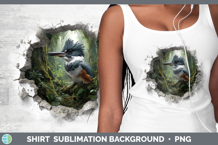 Kingfisher Birds 01 3D Hole Shirt Sublimation Design