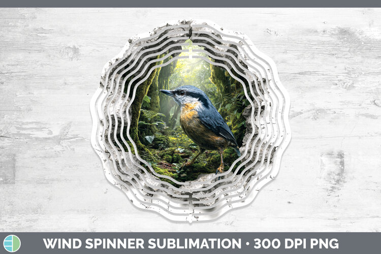 GorgeousBirds 01 3D Hole Wind Spinner design.