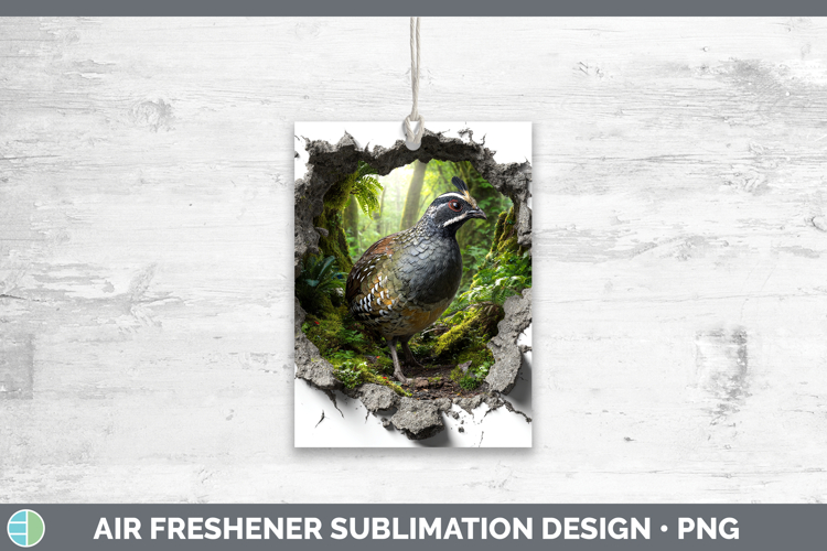 Quail Birds 01 3D Hole Air Freshener Sublimation Design