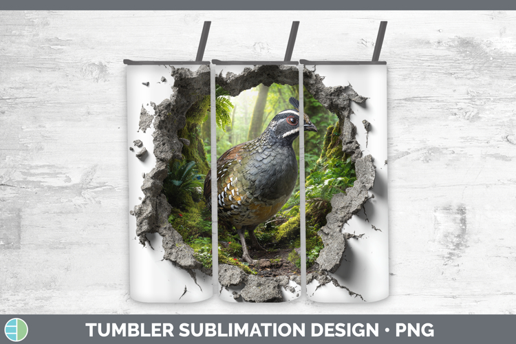 Quail Birds 01 3D Hole Tumbler Sublimation Design
