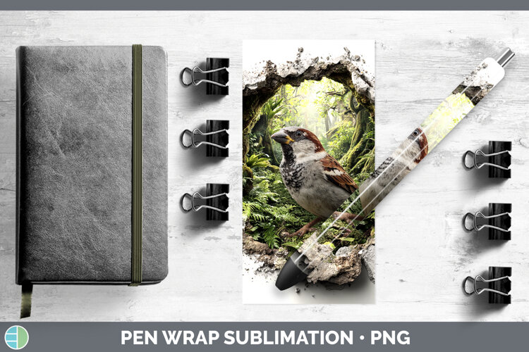 GorgeousBirds 01 3D Hole Pen Wrap design.