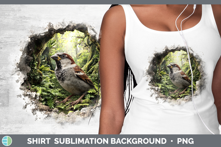 Sparrow Birds 01 3D Hole Shirt Sublimation Design