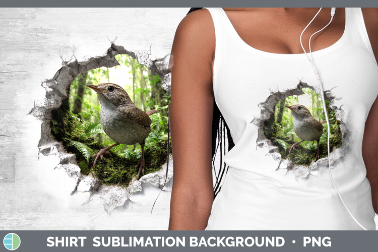 Wren Birds 01 3D Hole Shirt Sublimation Design