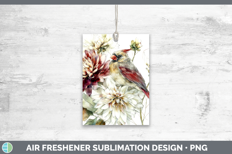 Cardinal Birds 01 Autumn Floral Air Freshener Sublimation De