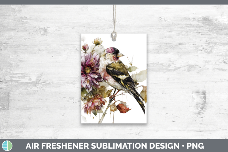 Goldfinch Birds 01 Autumn Floral Air Freshener Sublimation D