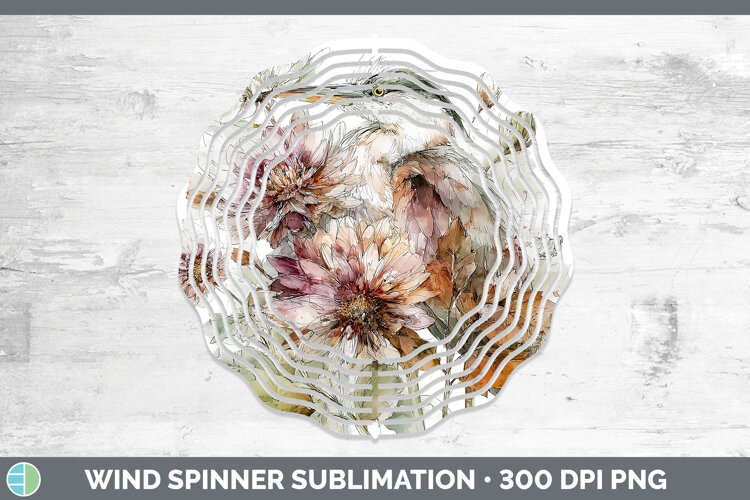 GorgeousBirds 01 Autumn Floral Wind Spinner design.