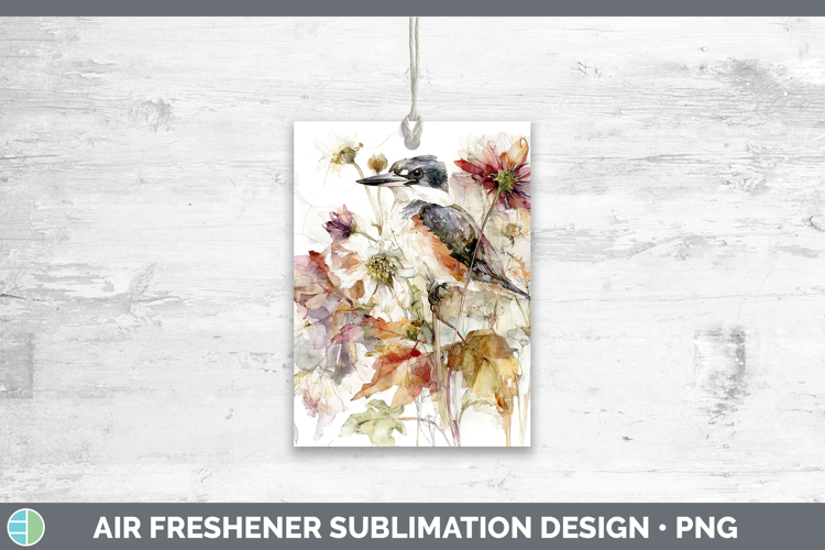 Kingfisher Birds 01 Autumn Floral Air Freshener Sublimation