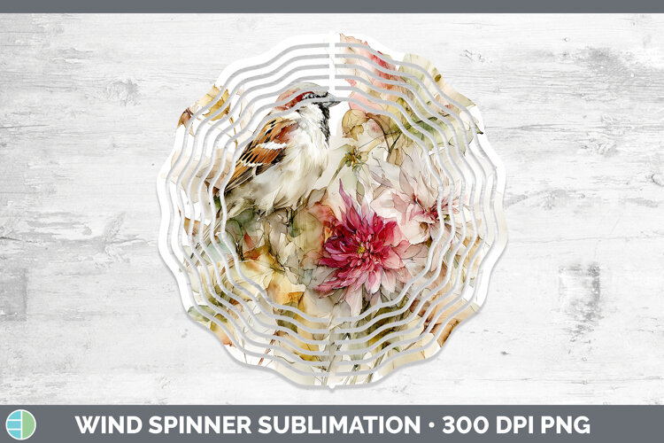 GorgeousBirds 01 Autumn Floral Wind Spinner design.