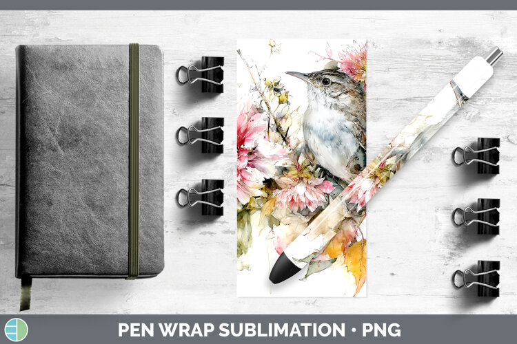 GorgeousBirds 01 Autumn Floral Pen Wrap design.