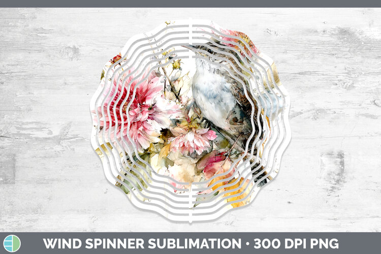 GorgeousBirds 01 Autumn Floral Wind Spinner design.