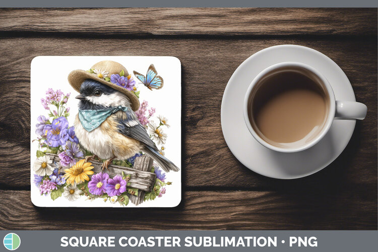 GorgeousBirds 01 Bandana Summer Square Coaster design.