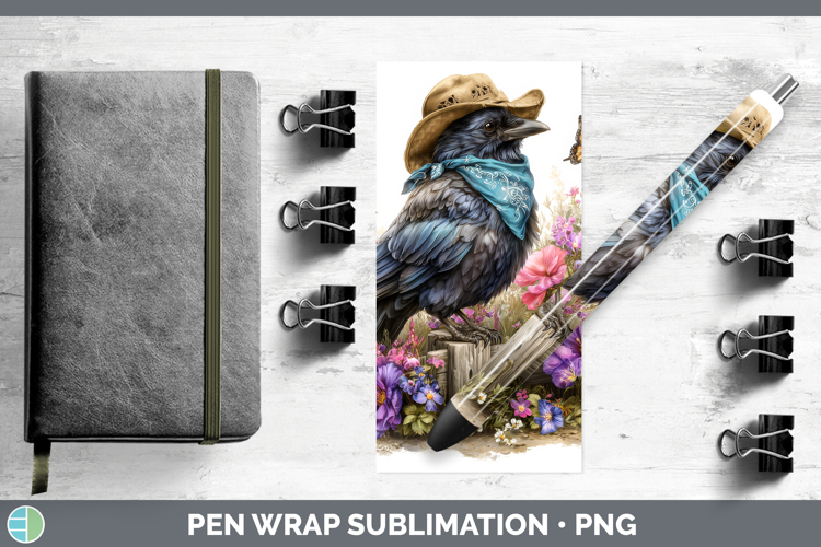 Birds 01 Bandana Summer Crow Pen Wrap Sublimation Pen Design