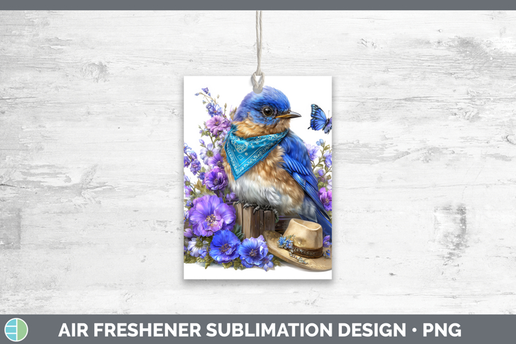 Birds 01 Bandana Summer Eastern Bluebird Air Freshener Subli