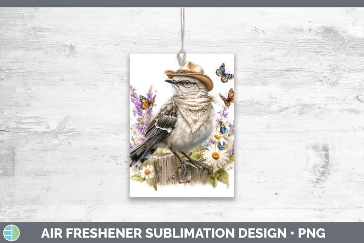 Birds 01 Bandana Summer Mockingbird Air Freshener Sublimatio