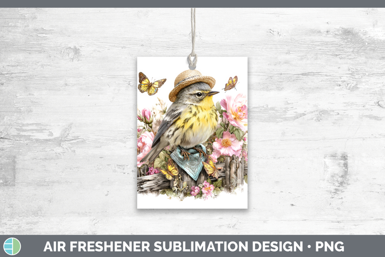 Birds 01 Bandana Summer Warbler Air Freshener Sublimation Ca