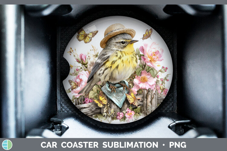 GorgeousBirds 01 Bandana Summer Car Coaster design.