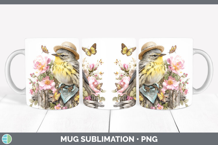GorgeousBirds 01 Bandana Summer Mug Wrap design.