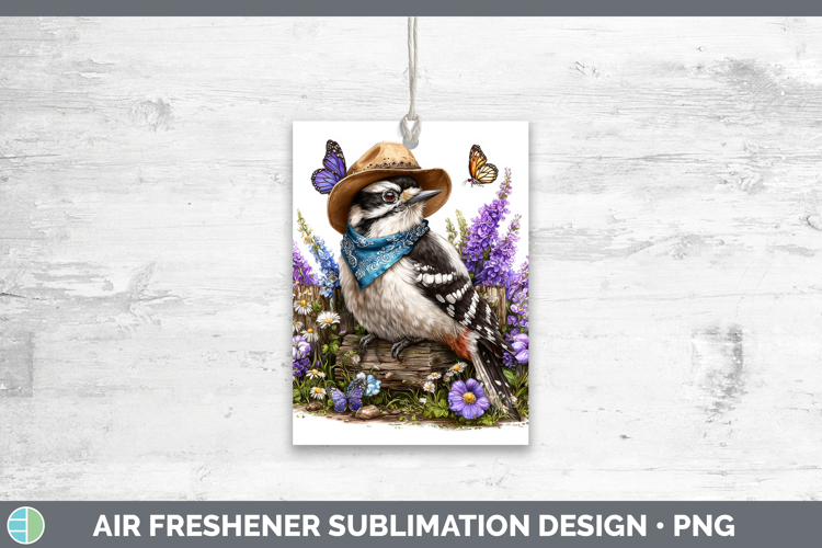 Birds 01 Bandana Summer Woodpecker Downy Air Freshener Subli