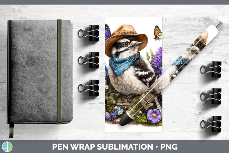 Birds 01 Bandana Summer Woodpecker Downy Pen Wrap Sublimatio