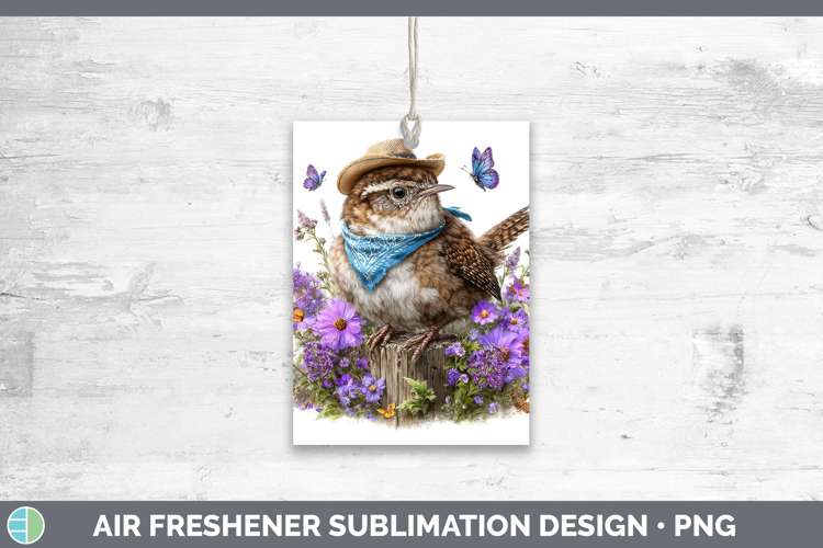 Birds 01 Bandana Summer Wren Air Freshener Sublimation Car F