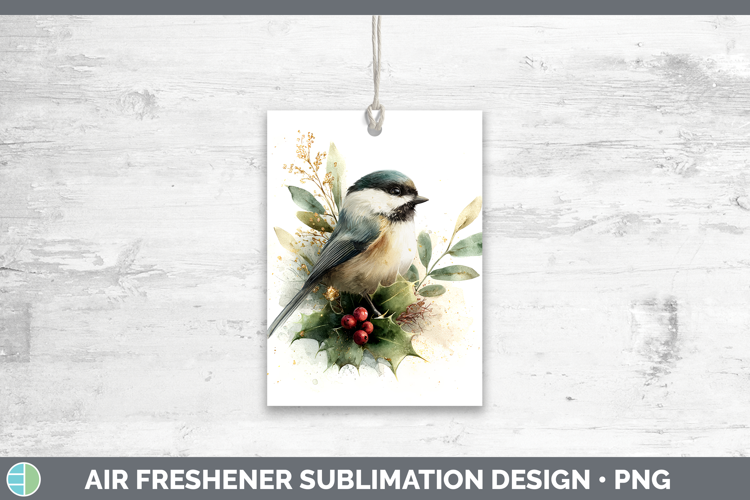 Chickadee Birds 01 Christmas Botanicals Air Freshener Sublim