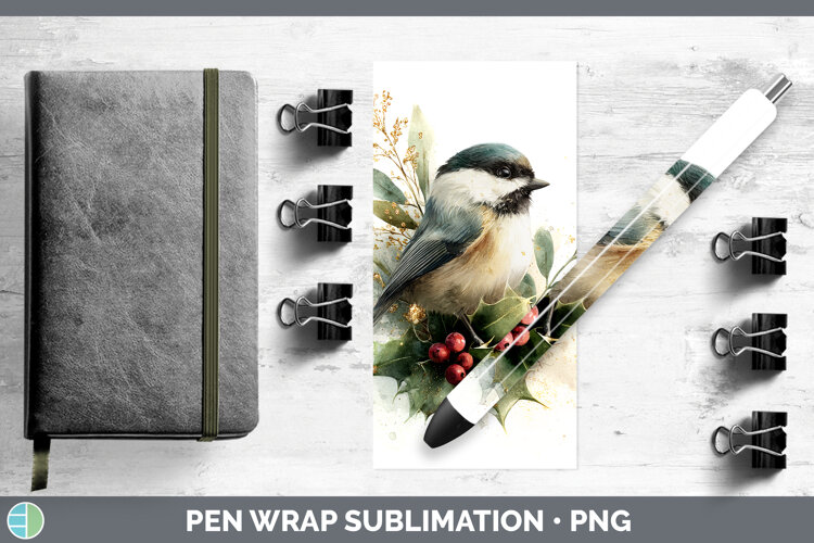 GorgeousBirds 01 Christmas Botanicals Pen Wrap design.