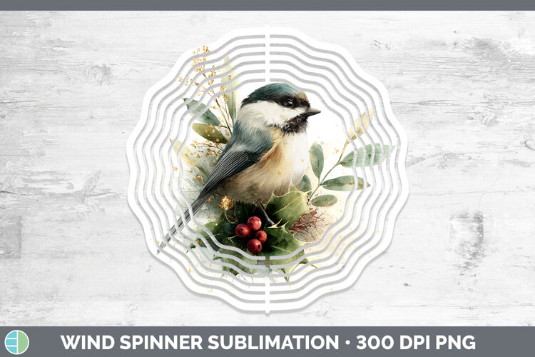 GorgeousBirds 01 Christmas Botanicals Wind Spinner design.