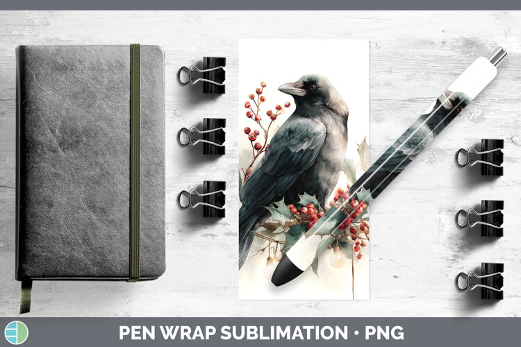 GorgeousBirds 01 Christmas Botanicals Pen Wrap design.