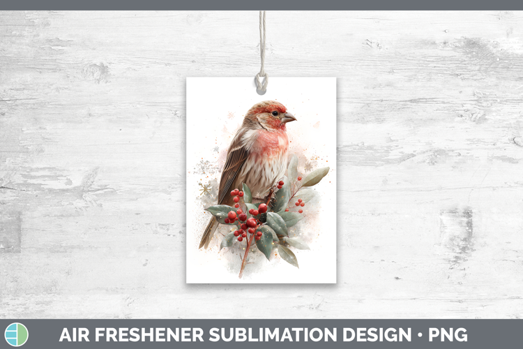 Finch Birds 01 Christmas Botanicals Air Freshener Sublimatio