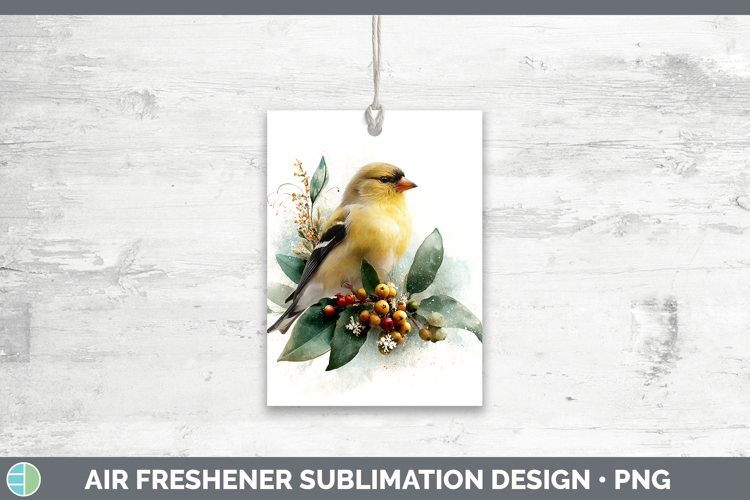 Goldfinch Birds 01 Christmas Botanicals Air Freshener Sublim