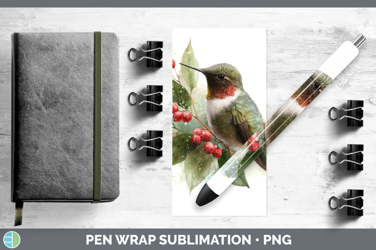 GorgeousBirds 01 Christmas Botanicals Pen Wrap design.
