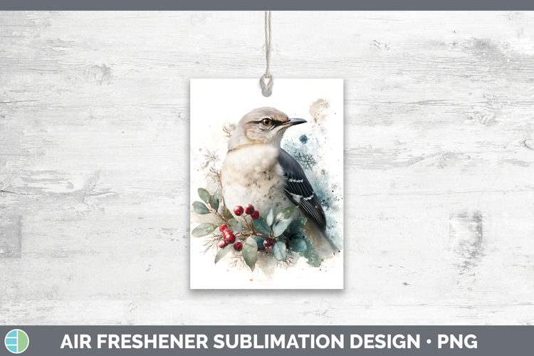 Mockingbird Birds 01 Christmas Botanicals Air Freshener Subl