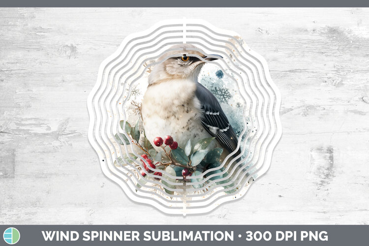 GorgeousBirds 01 Christmas Botanicals Wind Spinner design.