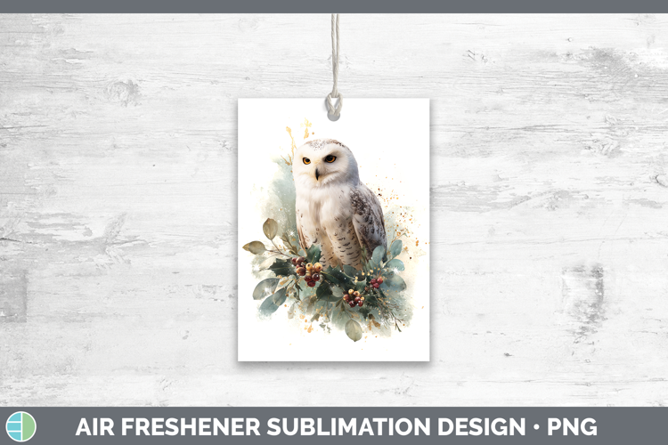 Owl Birds 01 Christmas Botanicals Air Freshener Sublimation