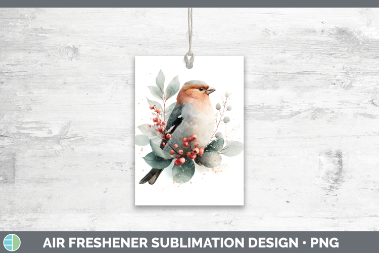 Pine Grosbeak Birds 01 Christmas Botanicals Air Freshener Su