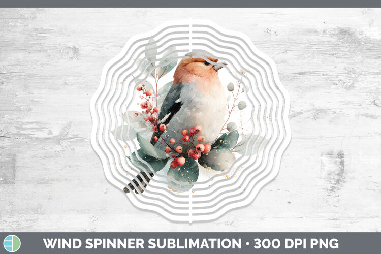 GorgeousBirds 01 Christmas Botanicals Wind Spinner design.