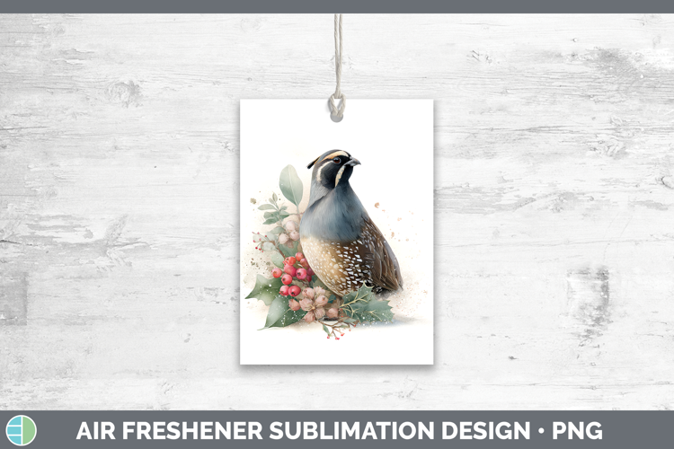 Quail Birds 01 Christmas Botanicals Air Freshener Sublimatio