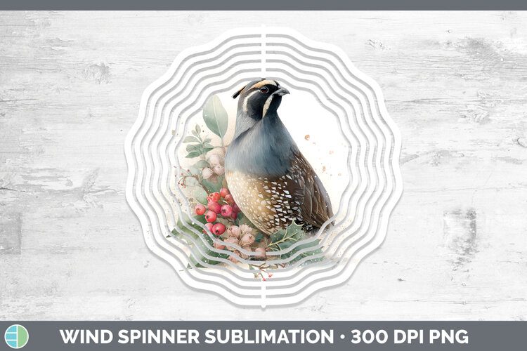 GorgeousBirds 01 Christmas Botanicals Wind Spinner design.